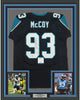 Framed Autographed/Signed Gerald McCoy 35x39 Carolina Black Football Jersey Beckett BAS COA