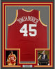 Framed Autographed/Signed Rudy Tomjanovich 35x39 Houston Red Basketball Jersey Tristar COA