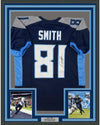 Framed Autographed/Signed Jonnu Smith 35x39 Tennessee Dark Blue Football Jersey Beckett BAS COA