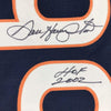 Framed Autographed/Signed Dan Hampton HOF 2002 35x39 Chicago Blue Football Jersey JSA COA