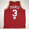 Autographed/Signed Steve Francis Houston Red Basketball Jersey PSA/DNA COA