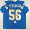 Autographed/Signed Shawne Merriman San Diego Powder Blue Football Jersey Beckett BAS COA by Hall of Fame Sports Memorabilia