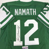 Autographed/Signed Joe Namath New York Green Football Jersey JSA COA