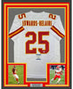 Framed Autographed/Signed Clyde Edwards-Helaire 35x39 Kansas City White Football Jersey Beckett BAS COA