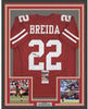 Framed Autographed/Signed Matt Breida 35x39 San Francisco Red Football Jersey JSA COA