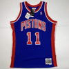Autographed/Signed Isiah Thomas Detroit Blue Authentic Swingman Mitchell & Ness Basketball Jersey Fanatics COA