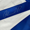 Framed Autographed/Signed Orlando Pace 35x39 Los Angeles White Football Jersey JSA COA