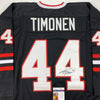 Autographed/Signed Kimmo Timonen Chicago Black Hockey Jersey JSA COA