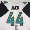Autographed/Signed Myles Jack Jacksonville Retro White Football Jersey JSA COA