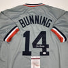 Autographed/Signed Jim Bunning Detroit Grey Baseball Jersey JSA COA