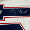 Framed Autographed/Signed Tom Brady 35x39 New England Patriots White Authentic Nike Limited Football Jersey Fanatics COA