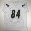 Autographed/Signed Antonio Brown Oakland White Football Jersey Beckett BAS COA