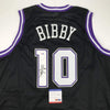 Autographed/Signed Mike Bibby Sacramento Black Basketball Jersey PSA/DNA COA