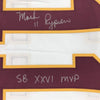 Autographed/Signed Mark Rypien SB XXVI MVP Washington White Football Jersey JSA COA