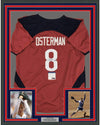 Framed Autographed/Signed Cat Osterman USA 35x39 United States Red Team Softball Jersey JSA COA