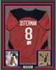 Framed Autographed/Signed Cat Osterman USA 35x39 United States Red Team Softball Jersey JSA COA