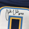 Framed Autographed/Signed Austin Ekeler 35x39 Los Angeles LA Dark Blue Football Jersey Beckett BAS COA
