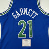 Autographed/Signed Kevin Garnett Minnesota Timberwolves Blue Authentic Mitchell & Ness Basketball Jersey Fanatics COA