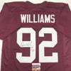Autographed/Signed Quinnen Williams Alabama Red College Football Jersey JSA COA