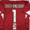 Autographed/Signed Kliff Kingsbury Head Coach Arizona Red Football Jersey JSA COA