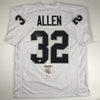 Autographed/Signed Marcus Allen Oakland White Football Jersey JSA COA