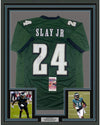 Framed Autographed/Signed Darius Slay Jr. 35x39 Philadelphia Green Football Jersey JSA COA