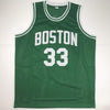Autographed/Signed Larry Bird Boston Green Basketball Jersey PSA/DNA COA