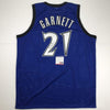 Autographed/Signed Kevin Garnett Minnesota Blue Basketball Jersey PSA/DNA COA