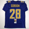 Autographed/Signed Melvin Gordon Los Angeles LA Color Rush Football Jersey JSA COA