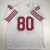 Autographed/Signed Jerry Rice San Francisco White Football Jersey Tristar COA