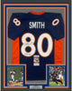 Framed Autographed/Signed Rod Smith 2x SB Champ 35x39 Denver Blue Football Jersey JSA COA