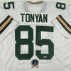 Autographed/Signed Robert Tonyan Green Bay White Football Jersey Beckett BAS COA