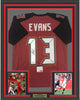 Framed Autographed/Signed Mike Evans 35x39 Tampa Bay Red Football Jersey PSA/DNA COA