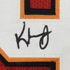 Framed Autographed/Signed Keyshawn Johnson 35x39 Tampa Bay Red Football Jersey JSA COA