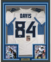 Framed Autographed/Signed Corey Davis 35x39 Tennessee 2018 White Football Jersey JSA COA