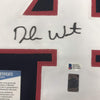 Framed Autographed/Signed Deshaun Watson 35x39 Houston Blue Football Jersey Beckett BAS COA