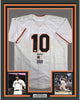 Framed Autographed/Signed Evan Longoria 35x39 San Francisco Giants White Baseball Jersey JSA COA