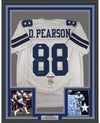 Framed Autographed/Signed Drew Pearson ROH 2011 35x39 Dallas White Football Jersey JSA COA