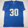 Autographed/Signed Austin Ekeler Los Angeles LA Powder Blue Football Jersey PSA/DNA COA