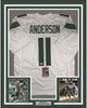 Framed Autographed/Signed Robby Anderson 35x39 New York 2019 White Football Jersey JSA COA