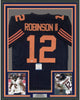 Framed Autographed/Signed Allen Robinson II 35x39 Chicago Blue Football Jersey Beckett BAS COA