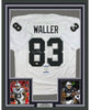 Framed Autographed/Signed Darren Waller 35x39 Las Vegas Oakland White Football Jersey Beckett BAS COA