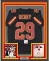 Framed Autographed/Signed Eric Berry 35x39 Kansas City Black Football Jersey PSA/DNA COA