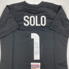 Autographed/Signed Hope Solo Black Soccer Team USA World Cup Jersey JSA COA