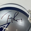 Autographed/Signed Tony Romo Dallas Cowboys Full Size FS F/S Replica Football Helmet Beckett BAS COA