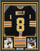 Framed Autographed/Signed Cam Neely 35x39 Boston Black Hockey Jersey JSA COA