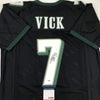 Autographed/Signed Michael Mike Vick Philadelphia Black Football Jersey PSA/DNA COA