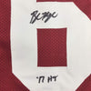 Framed Autographed/Signed Baker Mayfield 17 HT  35x39 Oklahoma Sooners Crimson Red College Football Jersey JSA COA