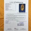 Framed Autographed/Signed Stephen Steph Curry 35x39 Golden State Chinese Heritage Yellow Basketball Jersey JSA COA/LOA