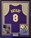 Framed Autographed/Signed Kobe Bryant 35x39 Los Angeles LA Purple Basketball Jersey PSA/DNA COA